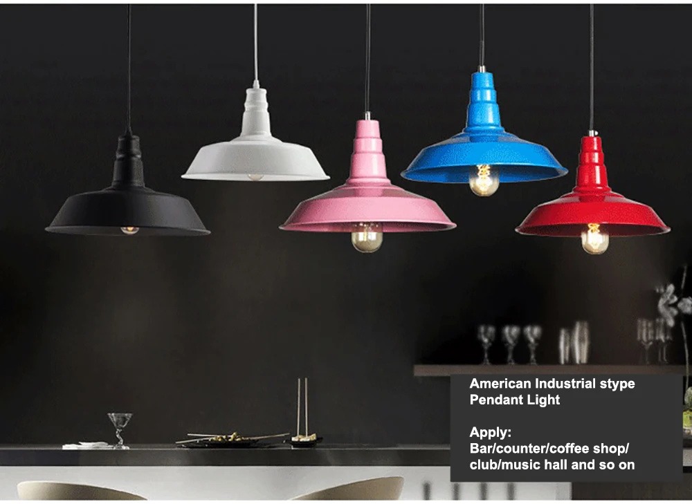 GO OCEAN Pendant Lights Modern Iron Painted Lamp Living Room Parlor Black Indoor Lighting Industrial Pendant Light Lamps (7)