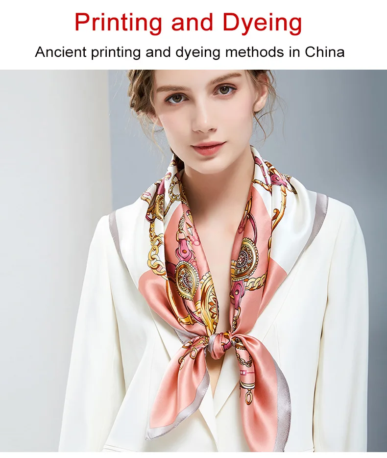 Шелковый квадратный шарф 88*88 см женский роскошный Ханчжоу чистый шелк бандана обертывания для женщин натуральный квадратный шелковый шарф