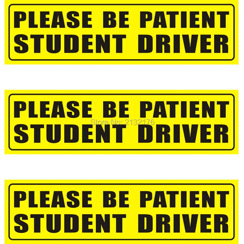

Please Be Patient Student Driver Magnets (Set of 3) - Reflective Vehicle Car Sign Sticker Decals