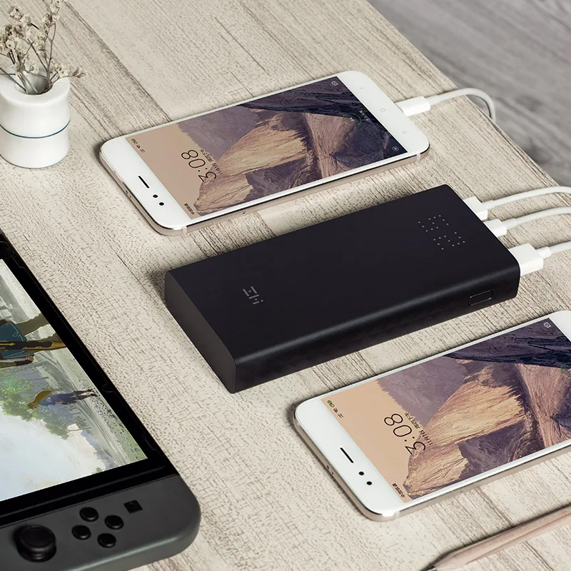 ZMI 20000mAh Portable Power Bank 2 ways 27w fast QC 3.0 External Phone Bank Up Battery Charger USB 3.0 Universal Power Supply ZMI 20000mAh Portable Power Bank 2 ways 27w fast QC 3.0 External Phone Bank Up Battery Charger USB 3.0 Universal Power Supply