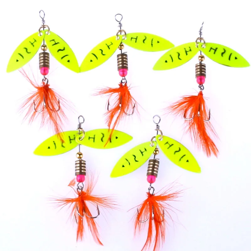 Buy 20PCS 4.5G Spinner spoon Double Piece fishing