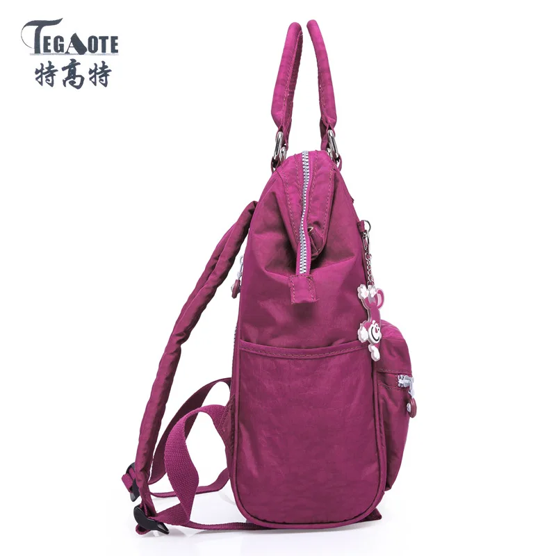 TEGAOTE la escuela Mochila para chica adolescente Mochila femenina mochilas impermeable de Nylon Casual mujeres portátil Mochila mujer Sac 2017