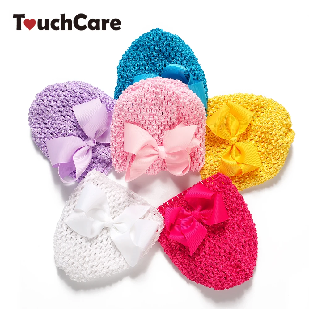 

Infant Spring Colorful Lace-up Baby Boy Girl Caps Newborn Soft Cotton Bow-knot Hat Sweet Beanie Hollow Lace Kids Hats