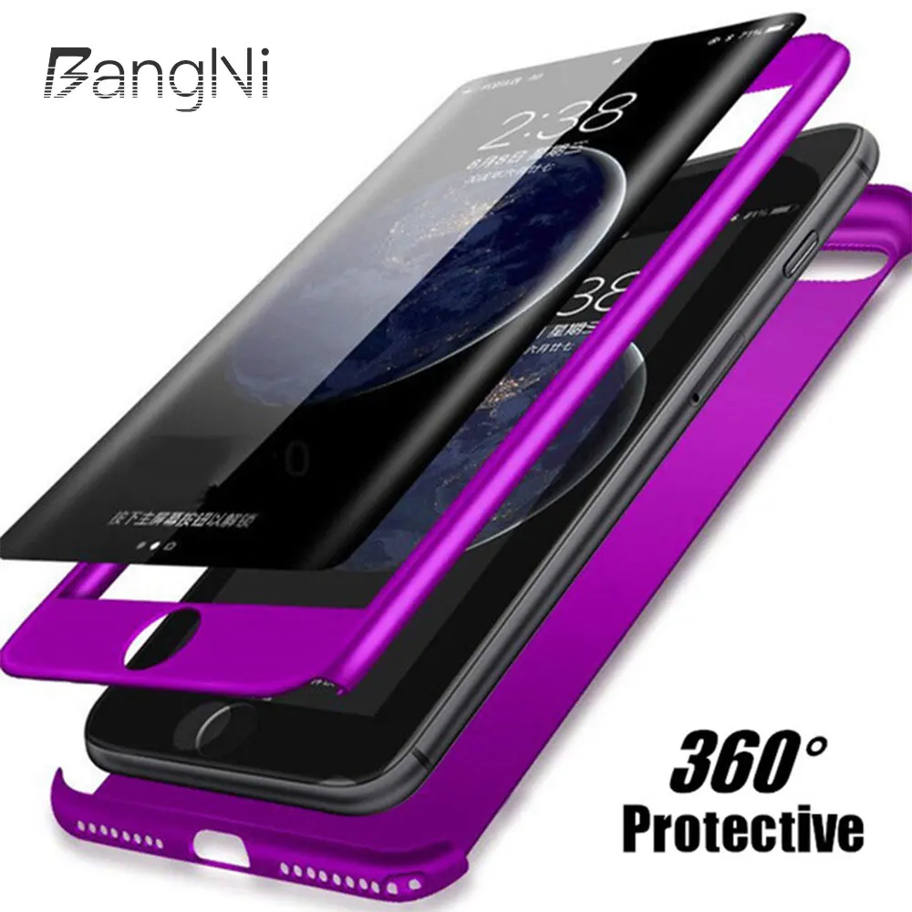 Bangni 360 градусов всего тела жесткий чехол для iPhone 7 8 плюс гибридный противоударный