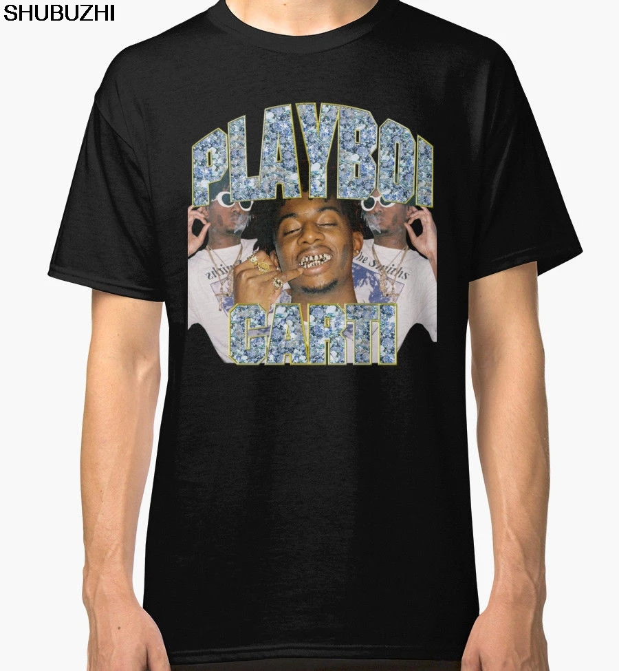 

Awesome T Shirts For Guys O-Neck Short Sleeve Regular Mens Top Quality O Neck Men Playboi Carti Hip-Hop Black Tee Shirt sbz130