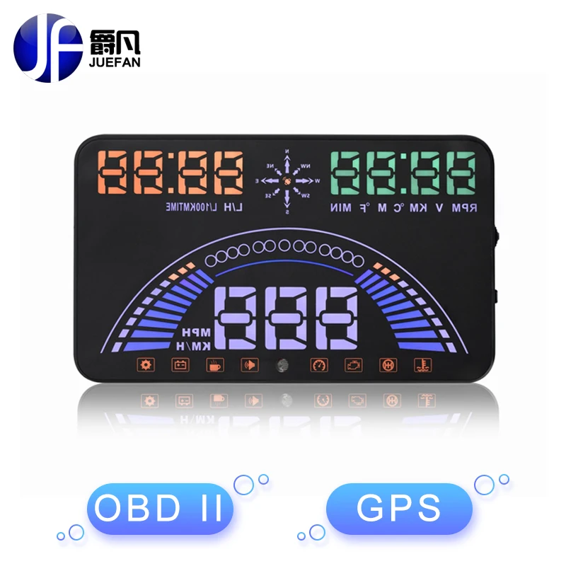 New S7 HUD Display font b Car b font with OBD 2 font b GPS b