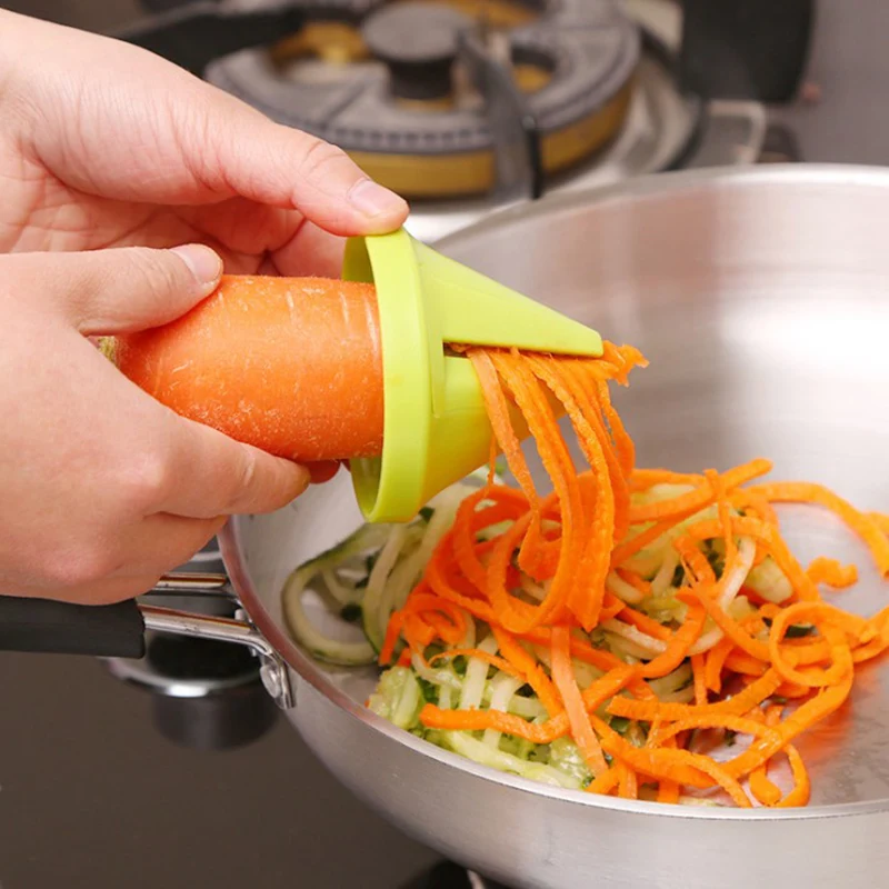 Горячая овощерезка для фруктов терки ABS с нержавеющая сталь кухонные инструменты салат морковь картофель резак для редиски спиральный слайсер
