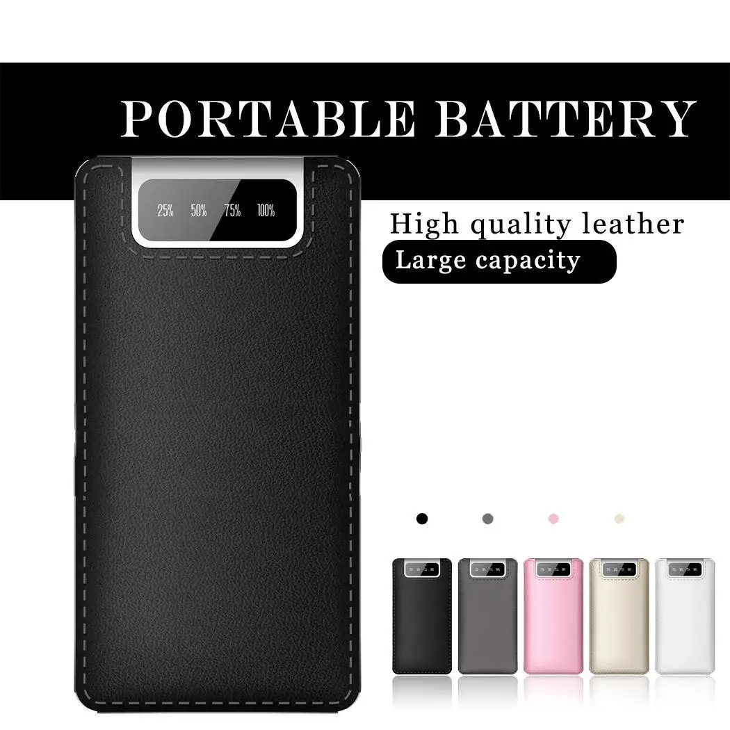 

10000mAh Large Capacity Solar Powerbank Dual USB Output Power Bank Portable Charger External Battery High Conversion Rate