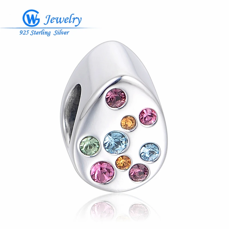 

Poetic Blooms 925 Silver Jewelry , Water droplets Mixed Clear CZ Heart Charms Fit Bracelet Accessories for Women X460H20