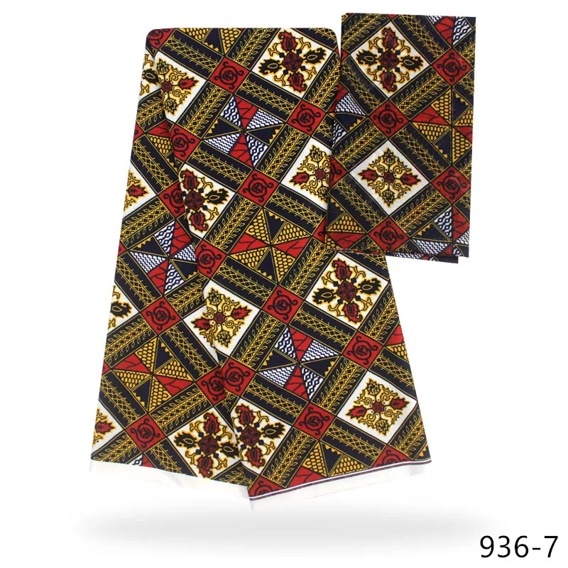 

imitated silk fabric digital printed fabric nigerian ankara African wax pattern 4 yards chiffon +2 yards silk for dress 936