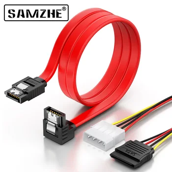 

SAMZHE SATA III 6.0 Gbps Cable with Locking Latch for Hdd SSD DVD PC Computer Data Cable 50/100cm