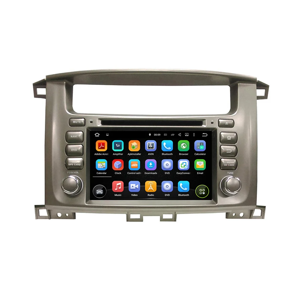 KLYDE 7 "2 Din Android 8,1 радио автомобиль Toyota Lander Cruiser 100 Car Audio мультимедиа 1024*600 стерео руль