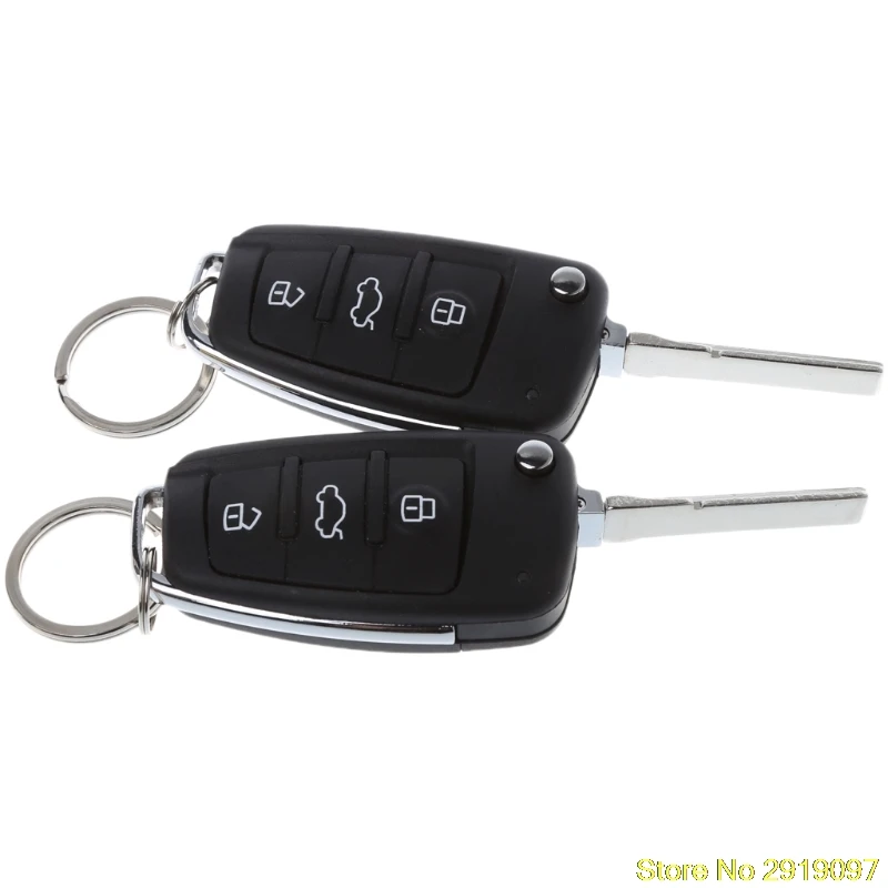 

New Arrive Universal Car Auto Keyless Entry System Button Start Stop LED Keychain Central Kit Door Lock with Remote Control