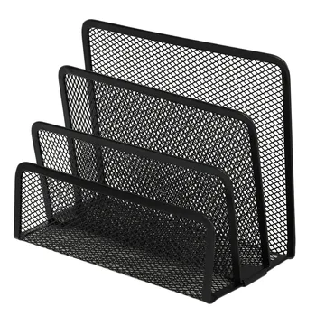 

Super Deal Practical Mesh Metal Letter Sorter Mail Document File Tray Desk Office File Organizer Storage Holder Black