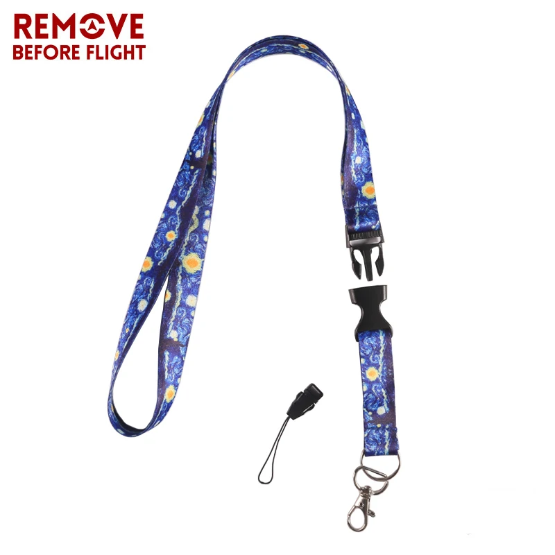Novelty-Van-Gogh-Starry-Night-Lanyard-For-ID-Badge-Card-Pass-Gym-Mobile-Phone-USB-Badge (5)