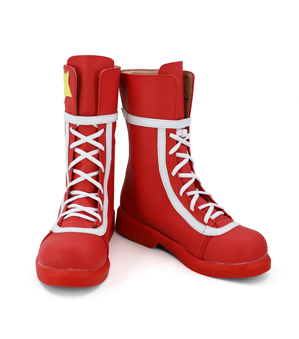 The King of Fighters XIV Athena Asamiya Cosplay Boots Red Shoes (2)