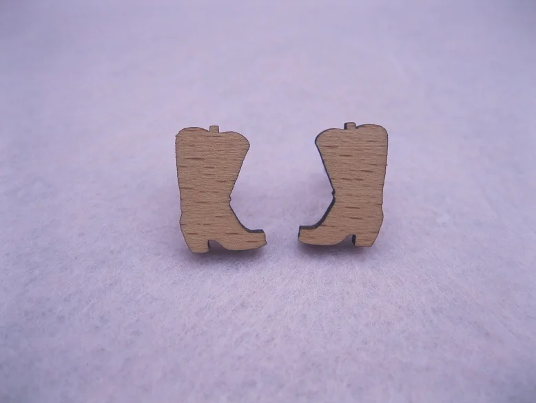 

unique shape boots styles vintage stud earrings wood
