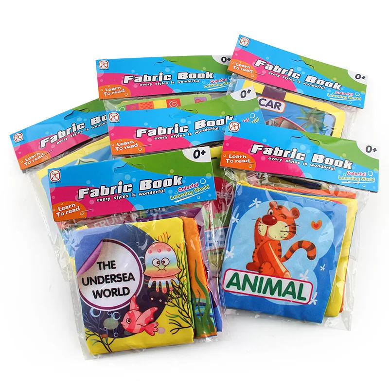 5pcs Early Educational Toy Cute Cloth Book For Baby Tearproof Washable Nonwovens Fabrics Safety To Prevent Swallow Cartoon Book 5pcs Early Educational Toy Cute Cloth Book For Baby Tearproof Washable Nonwovens Fabrics Safety To Prevent Swallow Cartoon Book