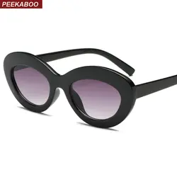 Peekaboo ретро овальные очки черный 2019 дизайнер розовый желтый мода кошачий глаз очки для женщин солнца uv400 лето подарок