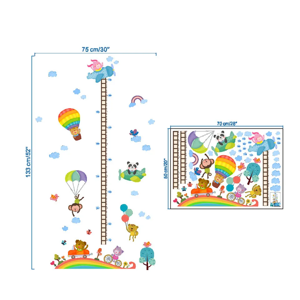 Огненный шар, наклейки для измерения роста, Детские линейки для роста, штадиометры, съемный домашний декор, диаграмма роста, наклейки для детской комнаты для девочек