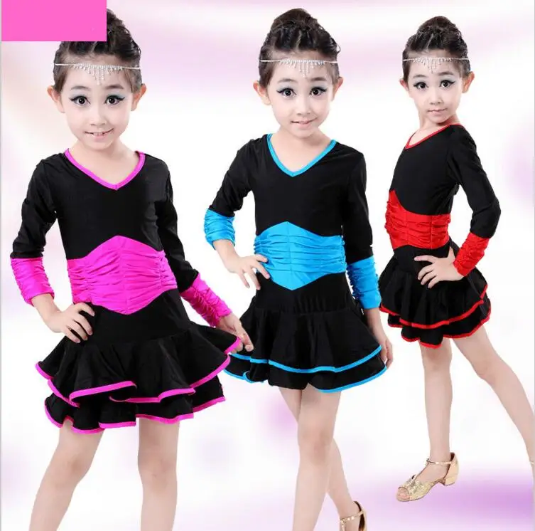 

Latin Dance Dress for Girls Fashion Ballroom Dancing Dress Girl Dancewear Kids Stage Performance Costumes Vestido Baile Latino