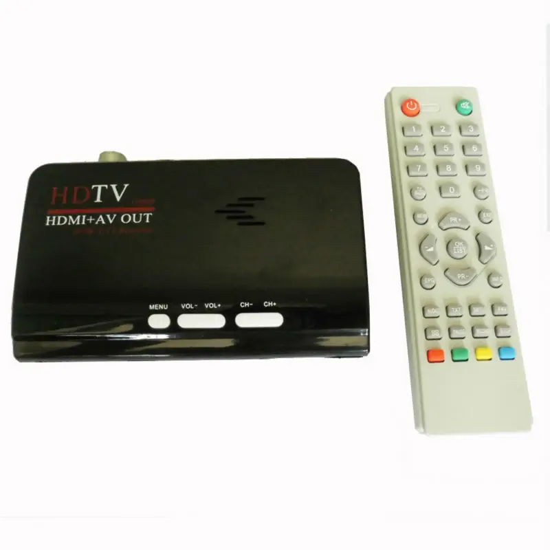 Цифровой наземный HDMI DVB T T2 протокол ТВ коробка HDMI AV CVBS внешний ТВ-тюнер приемник с пультом дистанционного управления для ЖК-монитора