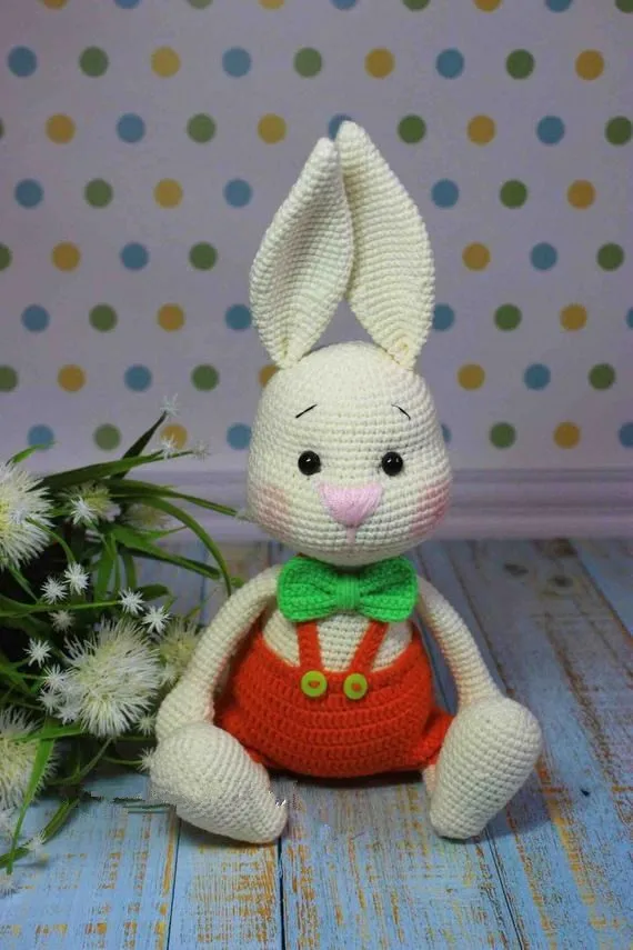 Крючком игрушки amigurumi заяц Номер модели b0148