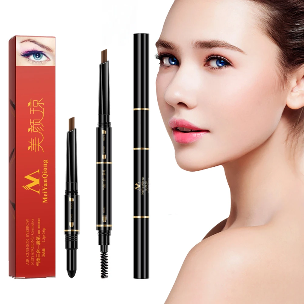 

NEW 3 in1 Air Cushion Triad Eyebrow Pencil Waterproof Longlasting Triangle Natural Make Up Eye Brow Liner TSLM2