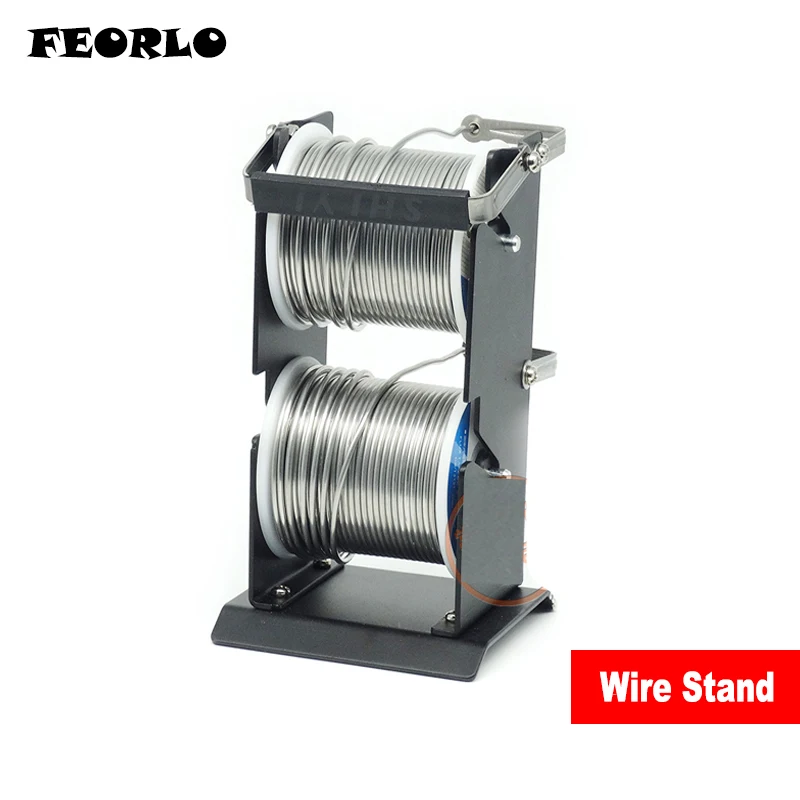 FEORLO SY-227-2 Tin Solder Wire Rack Line Frame Line Seat All Metal Double Tin Wire Rack Welding Wire Bracket Hand Tool Sets