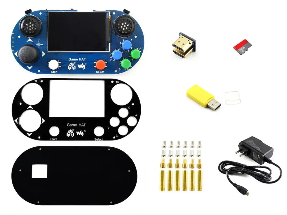 Набор аксессуаров типа G для Raspberry Pi включая игровую шляпу Micro SD карту и адаптер