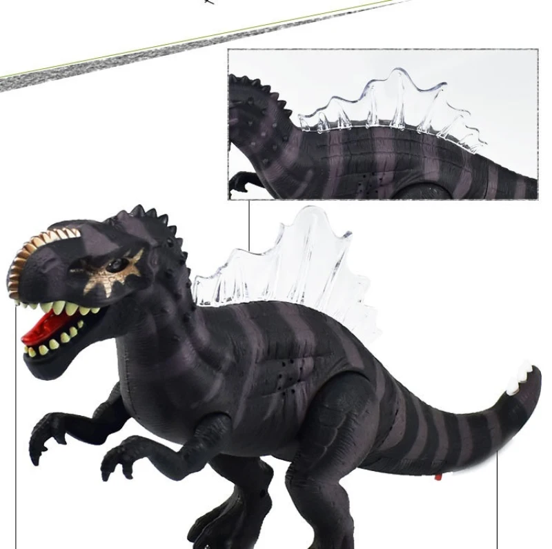 Brinquedo do Dinossauro Animal de Brinquedo Elétrico Andando Música Som Luzes Piscando Modelo Spinosaurus Simulação Crianças Brinquedos Educativos 42 cm 6 modelo spinosaurus Simulação crianças brinquedos Educativos