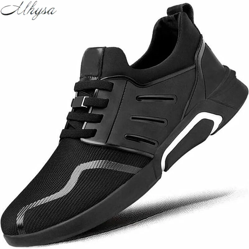 

Mhysa 2019 New summer fashion men's mesh shoes comfortable breathable trend sports low to help tie casual running shoes T536