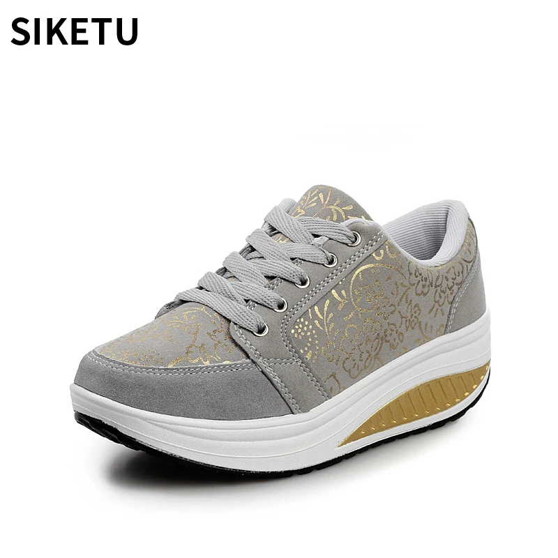 

Women Height Increasing New Casual Shoes Lady Breathable Fashion Waterproof Wedges Platform Shoes Stability New Arrival Sneakers