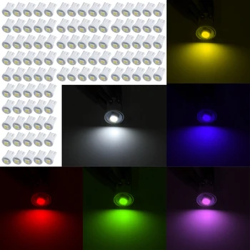 

10 PCS T10 5050 1 LED W5W Car Auto License Plate Light Lamp Width Roof Bulb