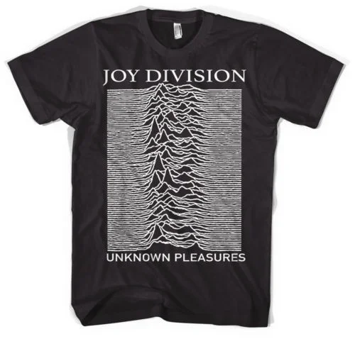 Фото Kuakuayu HJN винтажная Мода 80-х Post панк группа Joy Division Unknown pleasures унисекс футболка Повседневная Черная футболка №2