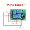 QIACHIP 433Mhz Universal Wireless Remote Control Switch DC 12V 4 CH RF Relay Receiver Module For Smart Home Garage Gate 433 Mhz ► Photo 3/6
