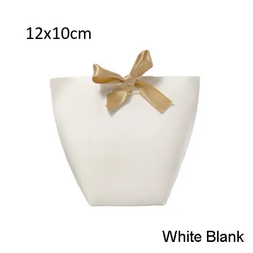 20pcs Black White Kraft Paper Bag Bronzing French Merci Thank