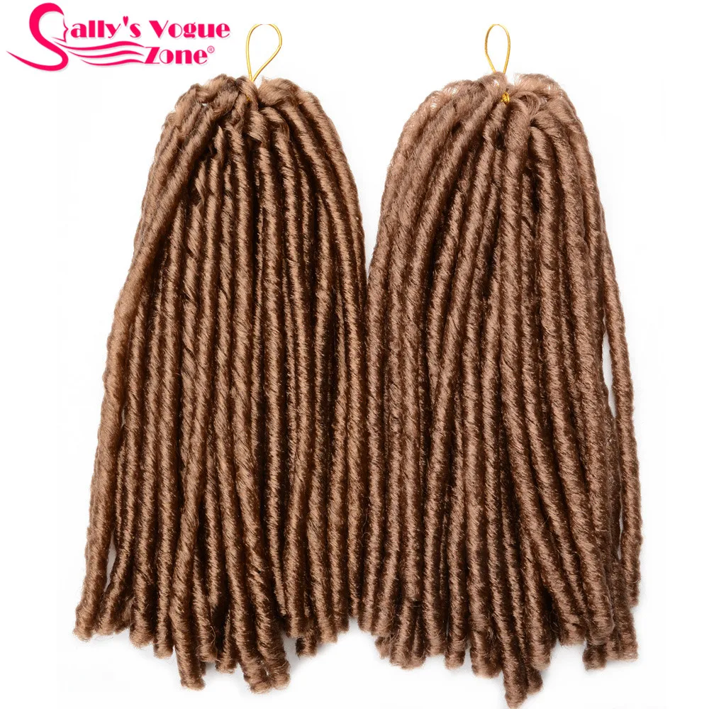 24 Roots Faux LocsCrochet Hair 18 Crochet Faux Lock Dreadlock Crochet Braids hair Extensions Synthetic Braiding hair Soft lock (154)_