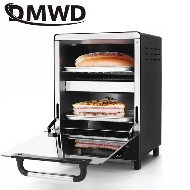 DMWD Mini Electric Convection Oven Vertical Bakery Toaster Timer 12L