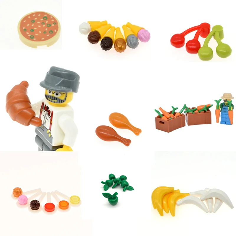 Friends Accessories Parts Building Blocks Fruit Bread Fish Food Banana Cherry Basket Figure Brick Toy Compatible LegoINGlys City Friends Accessories Parts Building Blocks Fruit Bread Fish Food Banana Cherry Basket Figure Brick Toy Compatible LegoINGlys City