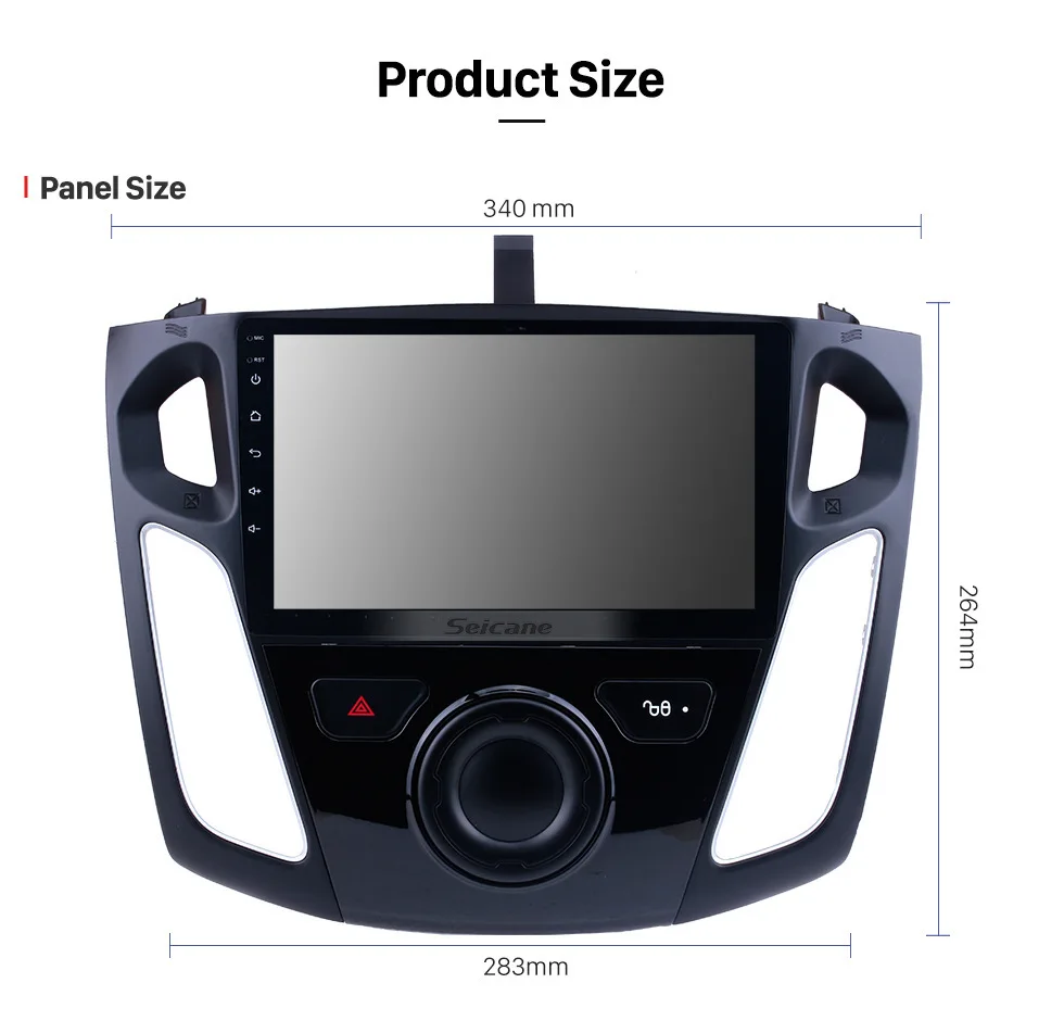 Flash Deal Seicane Android 8.1 9 Inch Car Stereo For 2011 2012 2013 2014 2015 Ford Focus Multimedia GPS Player Support TV TPMS DAB+  DVR 18