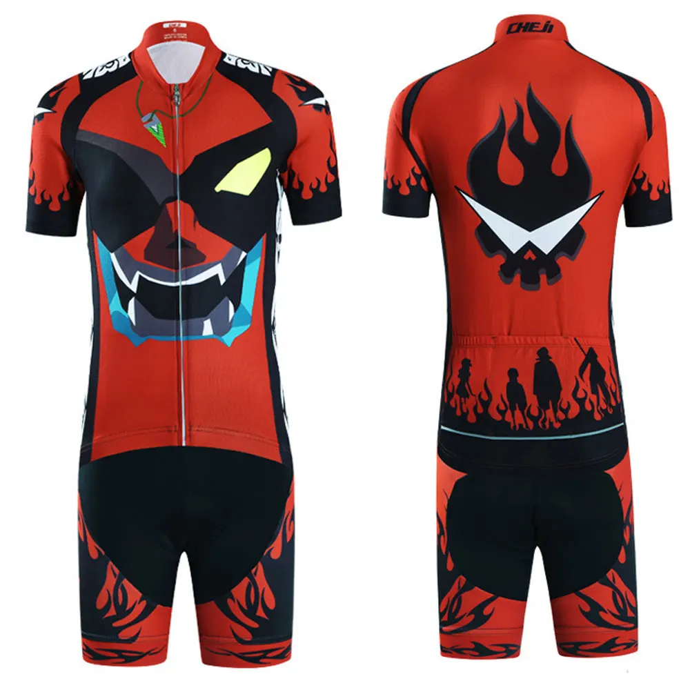 Cheji-2018-Summer-Children-Cycling-Jersey-Shorts-Freddy-Krueger-Bike-Clothing-RopaCiclismo-mtb-road-Racing-Kids-f3434erw4535