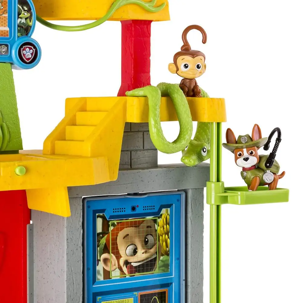 Оригинальной коробке! Подлинный Paw Patrol обезьяна храма Playset трекер Эверест Райдер Аполлон фигурка автомобиля Дети Аниме собачья игрушка