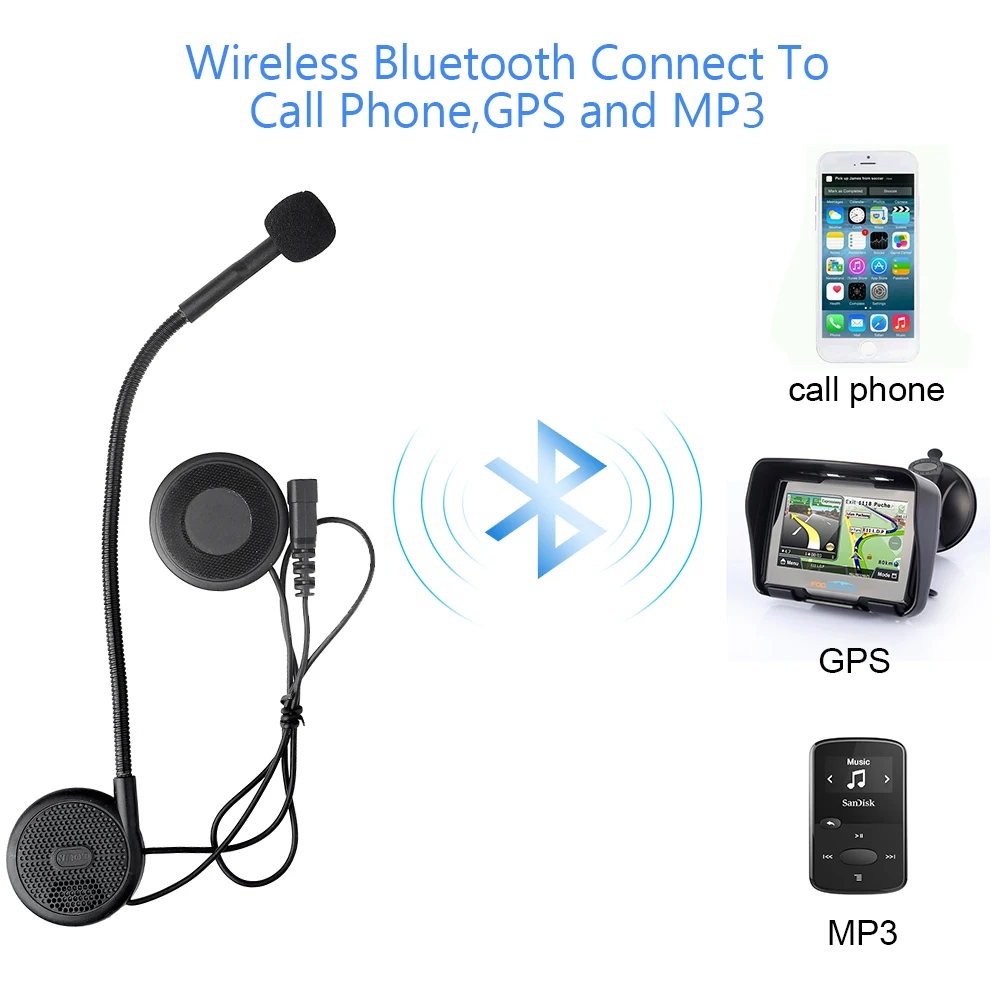 Bluetooth гарнитура + 256M 8GB 4 3 дюйма водонепроницаемый мотоцикл GPS навигатор навигация