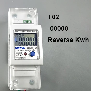 65A 100A 220 В 50 Гц 60 Гц ток напряжения Положительный Реверс активная Реактивная мощность однофазный din-рейка кВт-ч ватт счетчик энергии часов