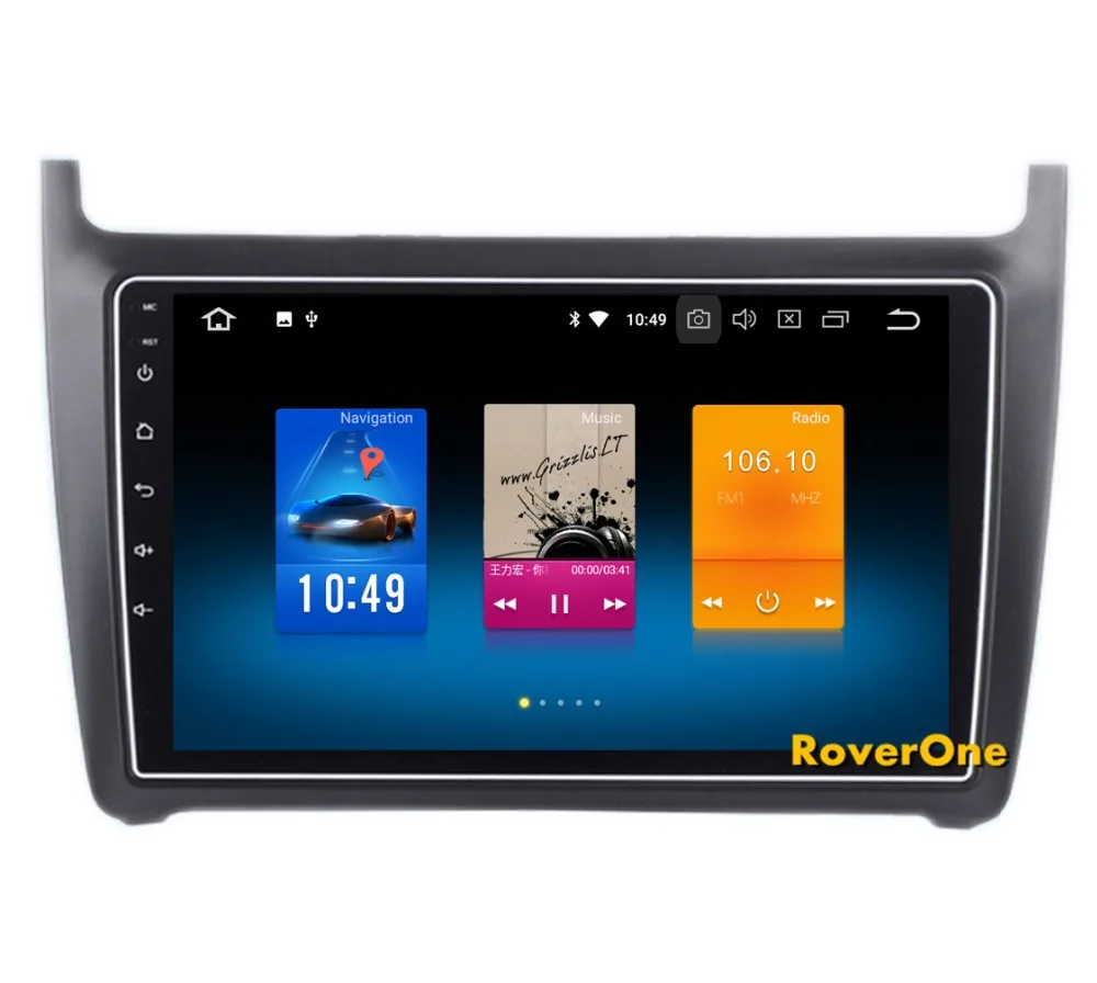Top Car Multimedia Player for Volkswagen Polo 2012+ Octa Core Android 9.0 10.2