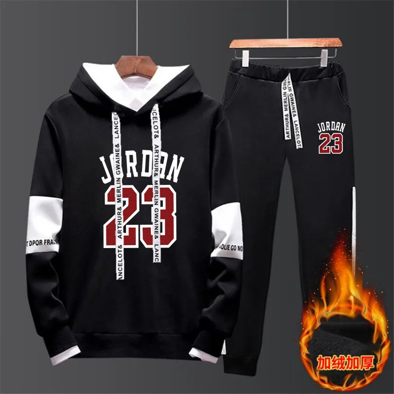 

Men Casual Sets Spring Tracksuit Male Sweatshirt Long Sleeve Pants Letter Casual Sportswear Suits Men Set Patchwork Outwear