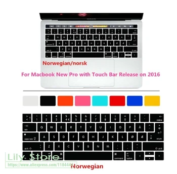 

Norwegian norsk Silicone Keyboard Cover Keypad Skin for Macbook New Pro 13" A1706 15" A1707 With Touch Bar Release on 2017
