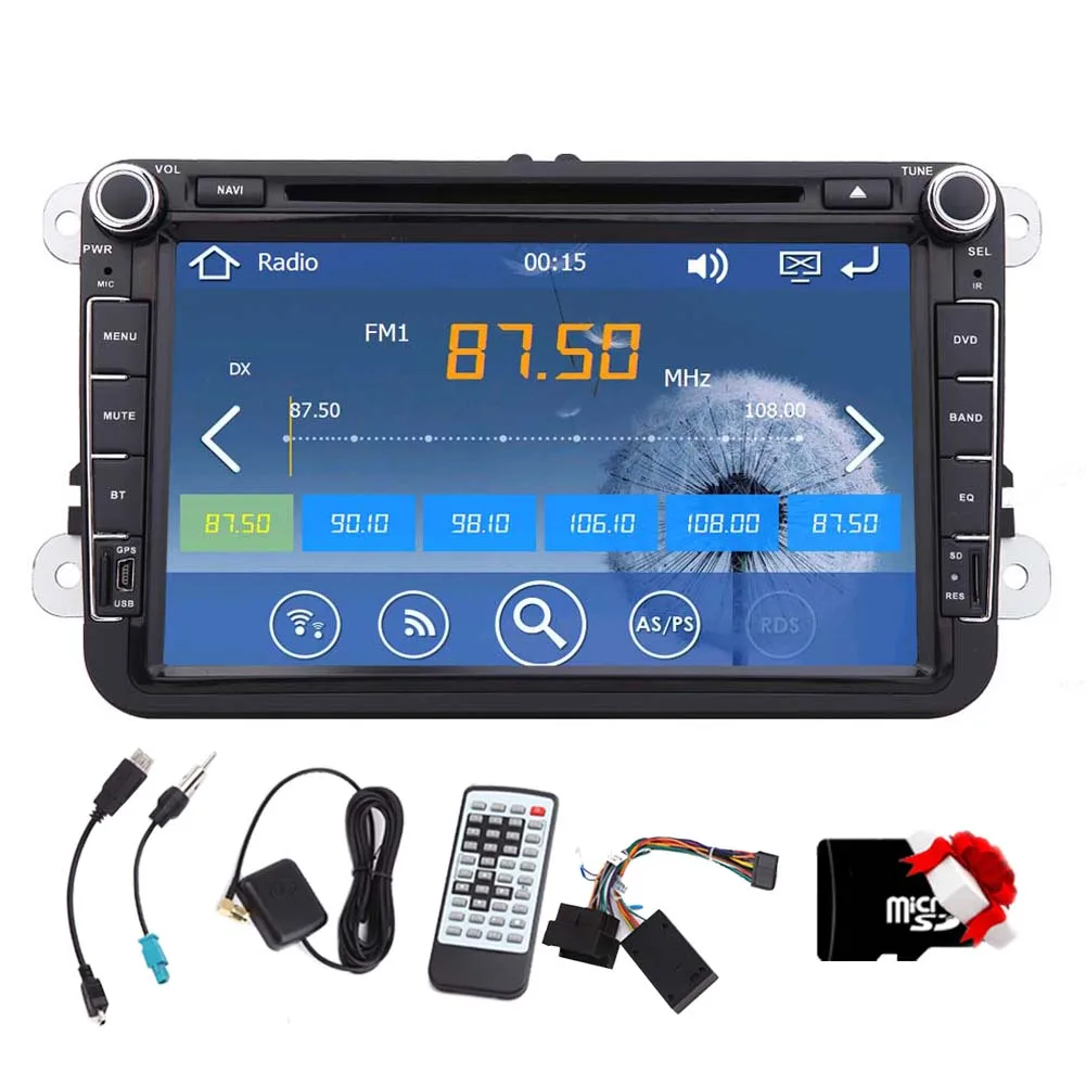 Музыка SD 8 дюймов Sub MP5 стерео Bluetooth для Фольксваген ПК gps Навигатор Радио