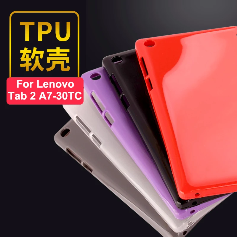 

Ultra Slim Waterproof Soft Silicone Rubber Protective TPU Shell Case Cover for Lenovo Tab 2 Tab2 A7-30HC A7-30 A7-30TC A7 30TC